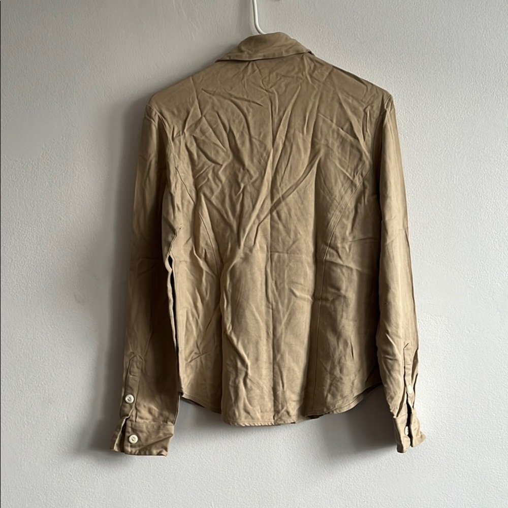 Women’s Tan Button-Up Jacket - Picture 4 of 4